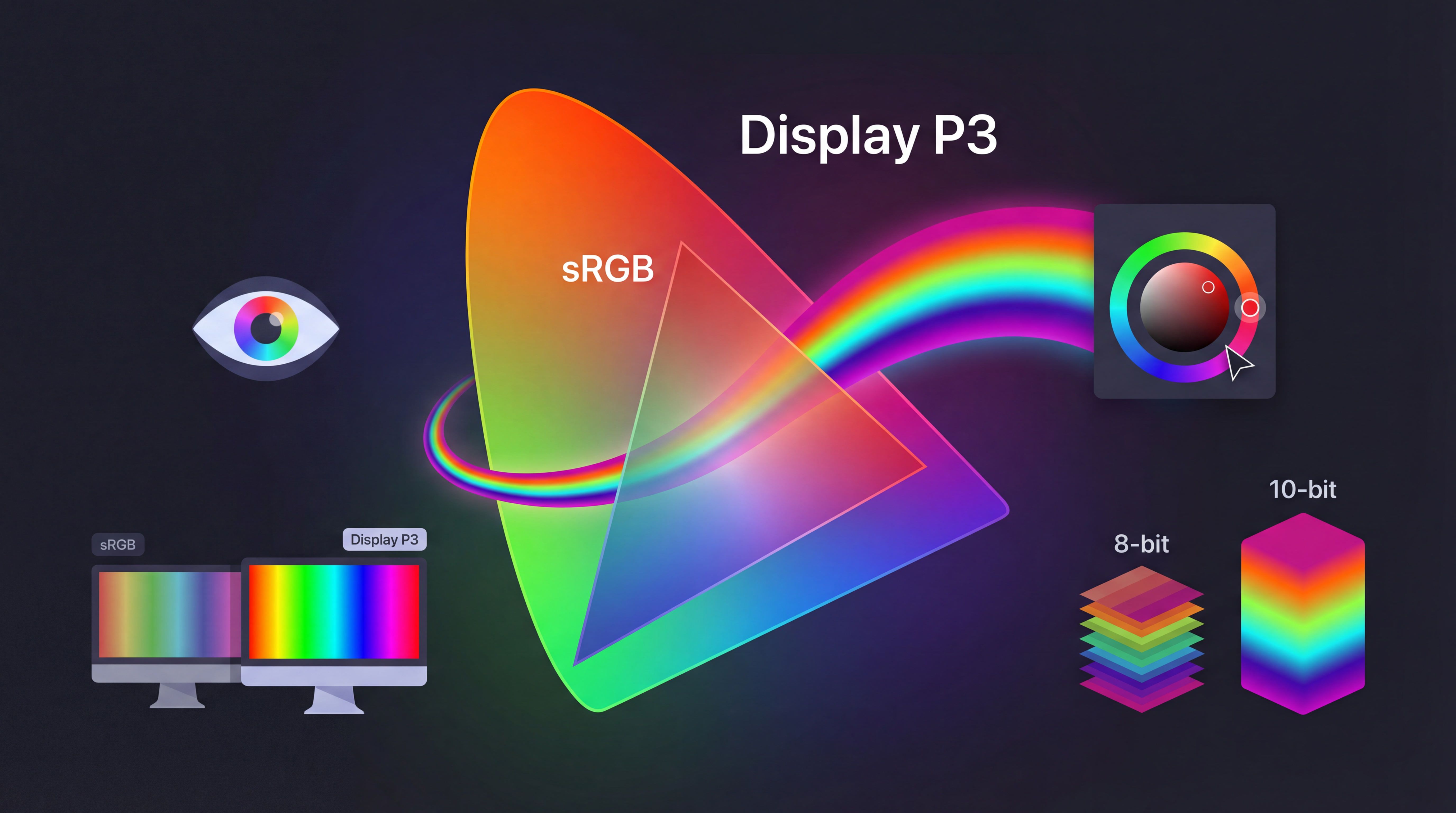 Color spaces comparison