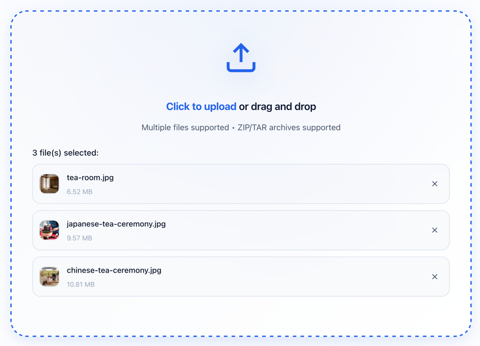Batch processing interface
