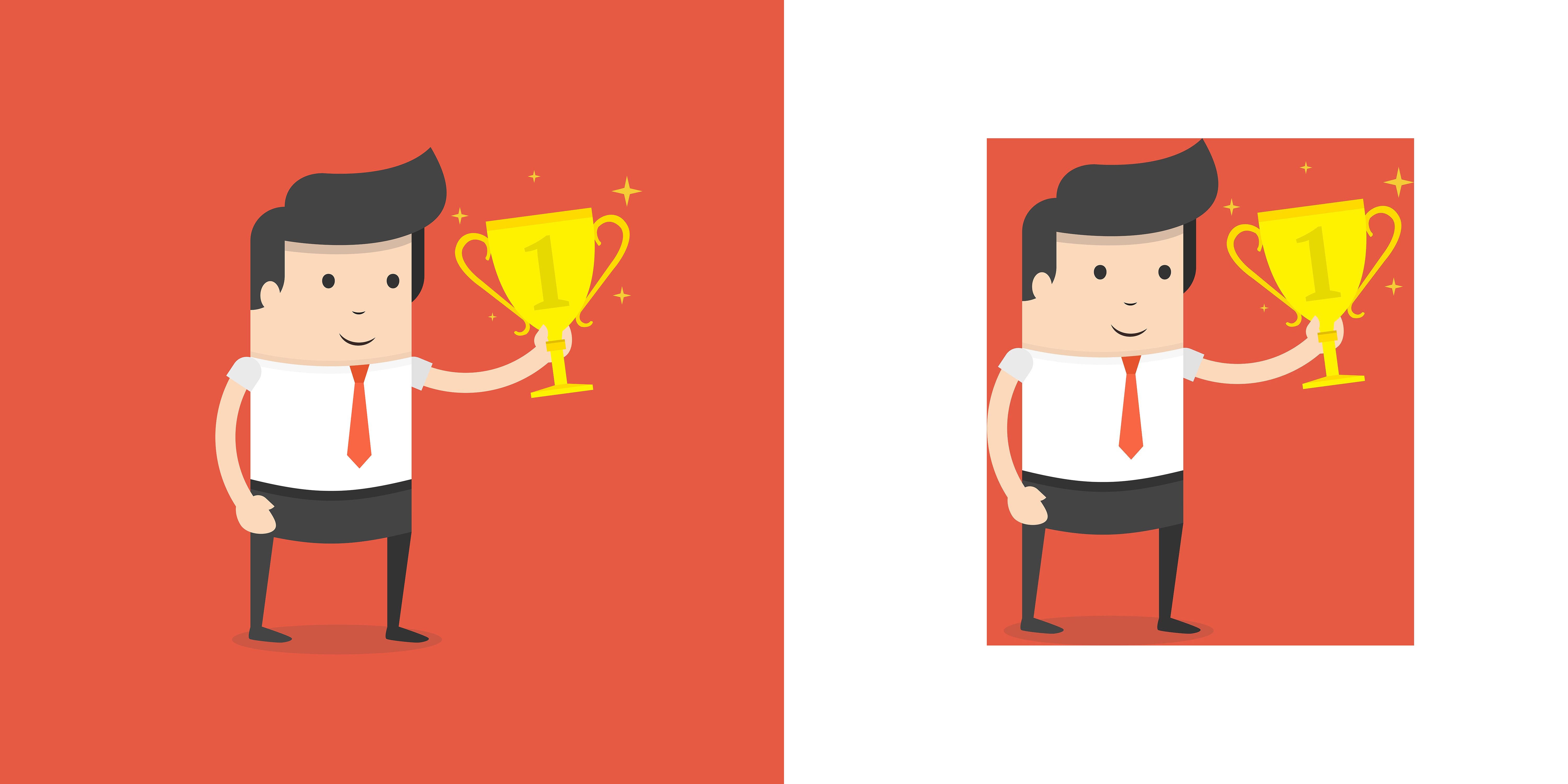 Before/after of trim feature